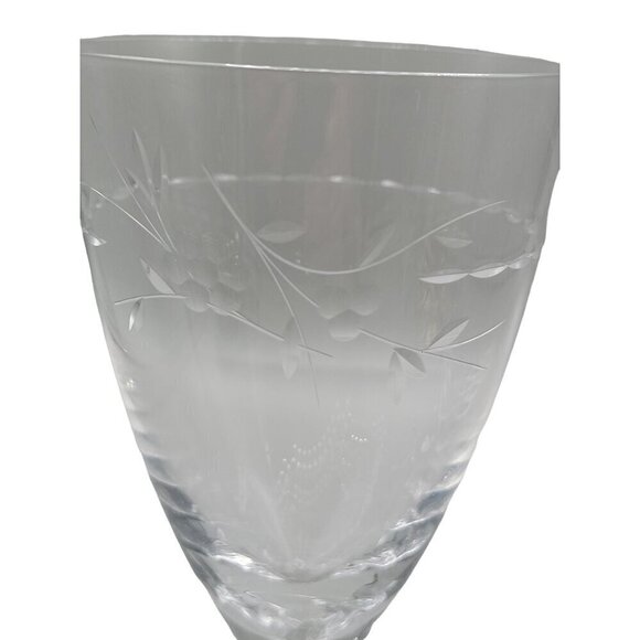 Fostoria Iced Tea Glass 1950s Etched Crystal Drinkware 6" Vintage Glassware - Picture 7 of 9